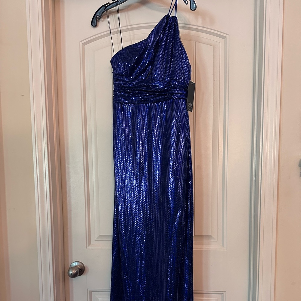 Aidan Mattox Metallic Dot Knit Dress